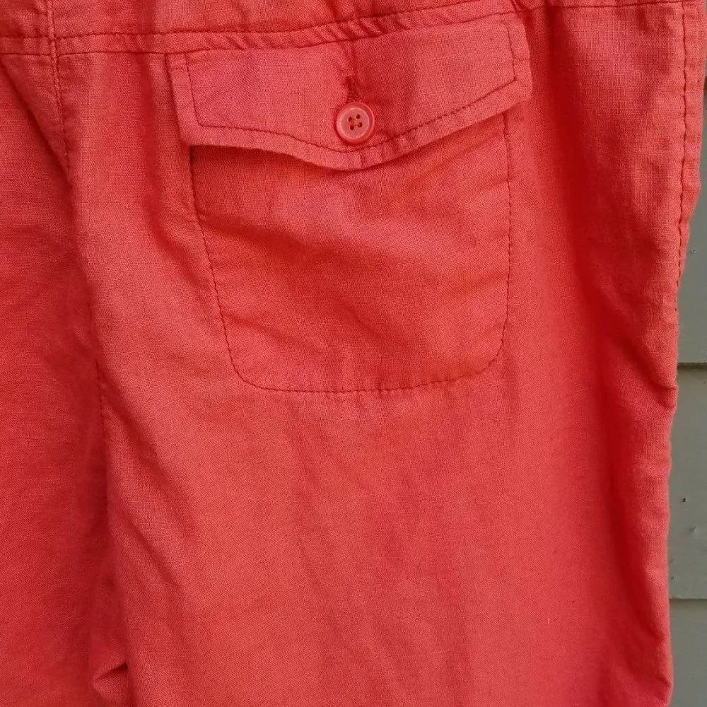 Joe Fresh Red Draw String Cropped Pants Size 8 - Picture 9 of 11